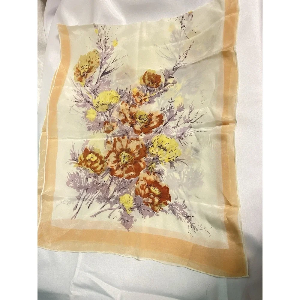 Women's‎ Scarf Floral Sheer Woven Light Blossoms Wrap